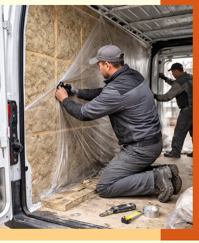 Утепление фургона в Дальнегорске от 17002 руб/м2 — утепление фургона ППУ и кузова | ТепломастерДль